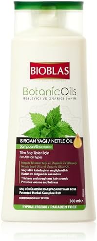 BIOBLAS Botanic Oils Saç Dökülmesine Karşı Isırgan Yağlı Şampuan (360 ml)