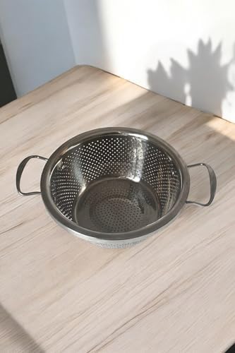 Çelik Kulplu Süzgeç - Çapı 21,5 Cm Paslanmaz ve Kararmaz