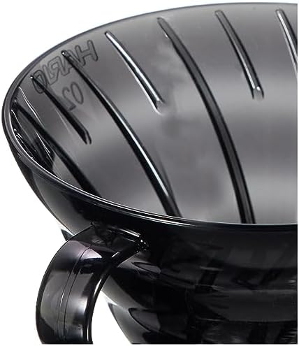 V60 02 Plastik Dripper ve 40’lı Filtre Kağıdı Seti, Siyah Şeffaf 3lü paket