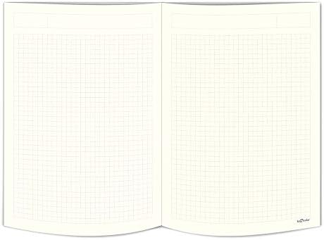 Le Çiçekli Defter Kareli Sarı 17x24 cm