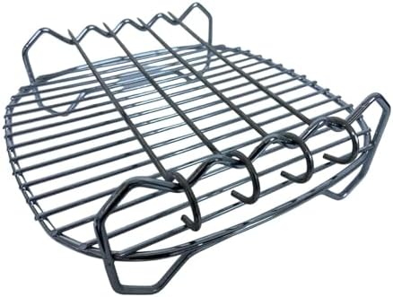 Airfryer Izgara Teli 21 cm x 21 cm ve 4 Adet Şiş 21 Cm, Büyük Boy Airfryerlere Uygun 2 li Set