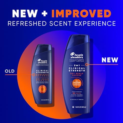 Head & Shoulders Clinical Strength Dry Scalp Rescue 2’si 1 Arada Şampuan + Saç Kremi 400 ml |%1 Selenium Sülfid İçerikli Kepek Karşıtı Bakım | Kuru Saç Derisini Nemlendirir