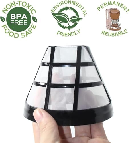 Tekrar Kullanılabilir Kahve Filtreleri, Premium Nylon Malzeme, 2 Adet, Kolay Temizlenebilir, Çevre Dostu, Tüm Standart Kahve Makineleri İle Uyumlu