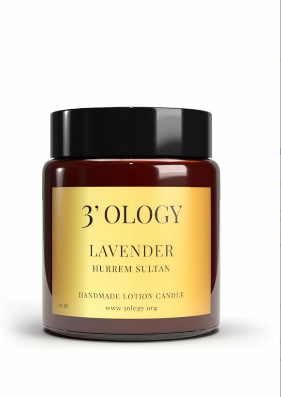 3'OLOGY Lavender Hurrem Sultan Handmade Lotion Candle 125Gr