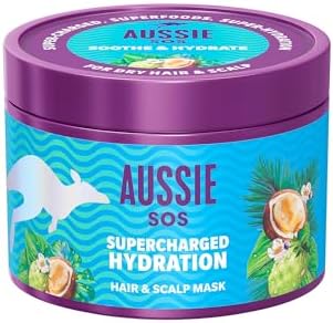 Aussie SOS Supercharged Hydration Saç & Saç Derisi Maskesi 500ml, Kuru Saç ve Kuru Saç Derisi için