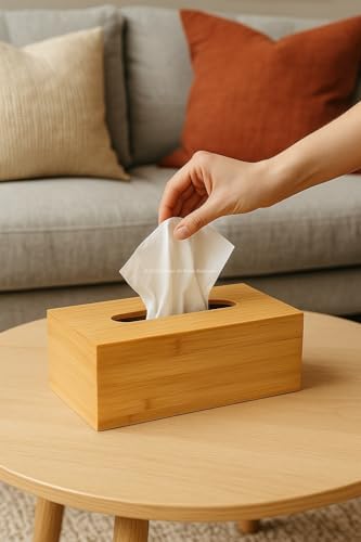 Ahşap Bambu Peçetelik 23x12x8,5 cm Doğal Masaüstü Peçete Kutusu Modern Servis Standı Dayanıklı Şık Tasarım Ev Ofis Kafe Mutfak için Dekoratif Organizer