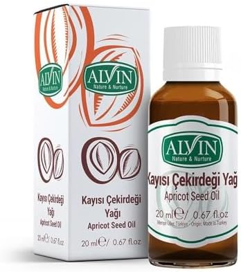 Alvin Kayısı Çekirdeği Yağı, Soğuk Sıkım,Yüzde Yüz Saf ve Doğal, 20 ml