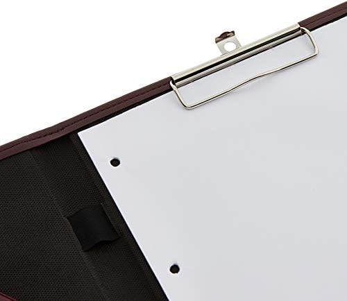 2K 412-4 Sekreter Notluğu A4 Sekreterlik Dosyası Deri Kapaklı Sekreter Tablası, Bordo