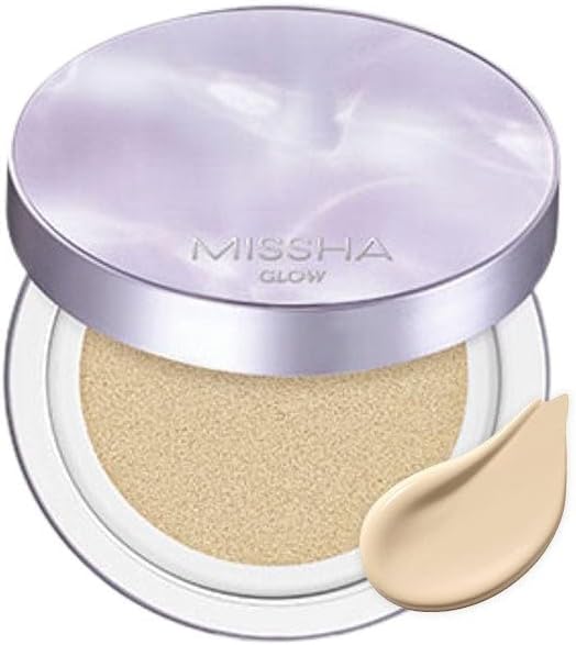 MISSHA Yoğun Kapatıcı, Nemli ve Parlak Bitişli Cushion Glow Layering Fit Cushion No.17 Ivory SPF50+/PA++++