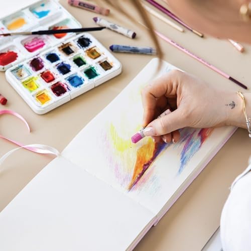 21x15 cm Sert Kapak 80 Yaprak 140 gr. Eskiz Defteri - Book - Pembe