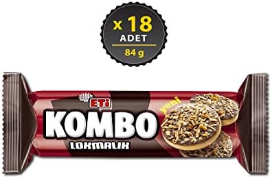 Eti Kombo Lokmalık Bisküvi 84 g x 18 Adet