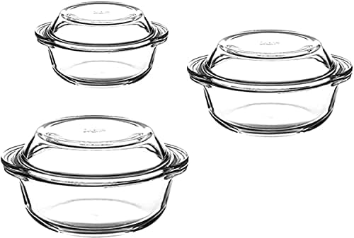 Abert Borcam - Yuvarlak Borcam Tencere Seti 3 Lü Set 159005