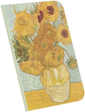 Vase with Twelve Sunflowers,  1888, A4 Defter IV, Çizgisiz, Toplam 64 Sayfa, Tel Dikiş, Esnek Kapak, Oval Kenar, Tuval Doku, 60 gram, Sarı Krem Renk, 21x29,7x0,5cm