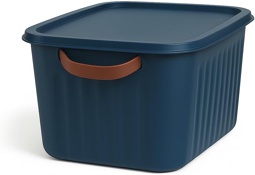 10L Kapaklı Plastik Organizer Kutu – Renkli, Dayanıklı ve Çok Amaçlı Saklama Kutusu (35x25x15 cm) (Renk Stok Durumuna Göre Gönderilir)