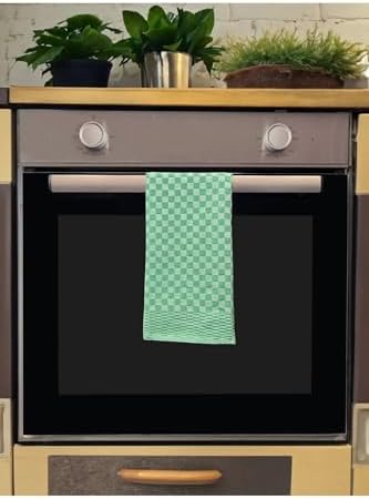 4'lü Yeşil Renkli Dama Desenli Mutfak Peçetesi Kurulama Bezi Mutfak Havlusu 40x60 Cm