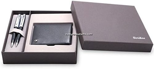 Dr 217 39 Tük - Vers Siyah Krom & Hakiki Deri Cüzdan Siyah Set