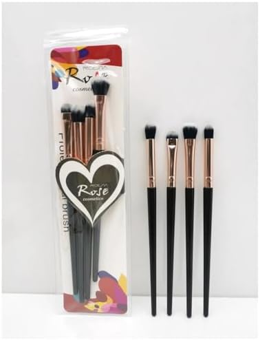 4'lü Siyah Saplı Far ve Karıştırma Fırça Seti – Göz Makyajı İçin Profesyonel Yumuşak Kıllı Fırçalar