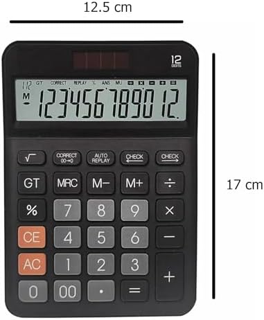 y'S 12 Haneli Siyah Renkli Ofis Tipi Küçük Hesap Makınesi