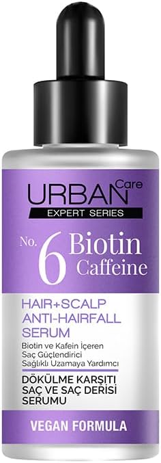 Urban Care Expert No.6 Biotin Caffeine Dökülme Karşıtı Saç Bakım Serumu, 50 Mililitre, Vegan