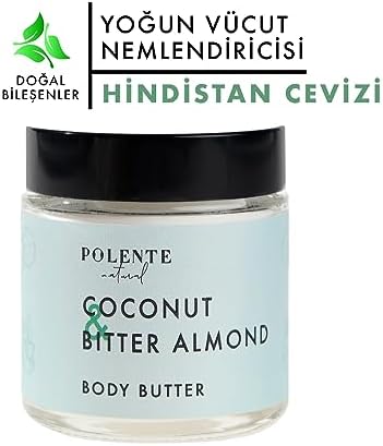 Polente Natural - Hindistan Cevizi & Acı Badem Body Butter/Yoğun Vücut Nemlendiricisi (100 ml)