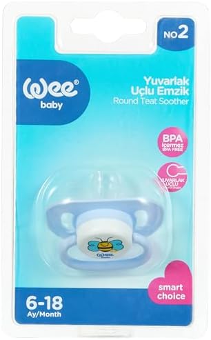 Wee Baby Oval Gövdeli Yuvarlak Uçlu Emzik No:2 - Mavi