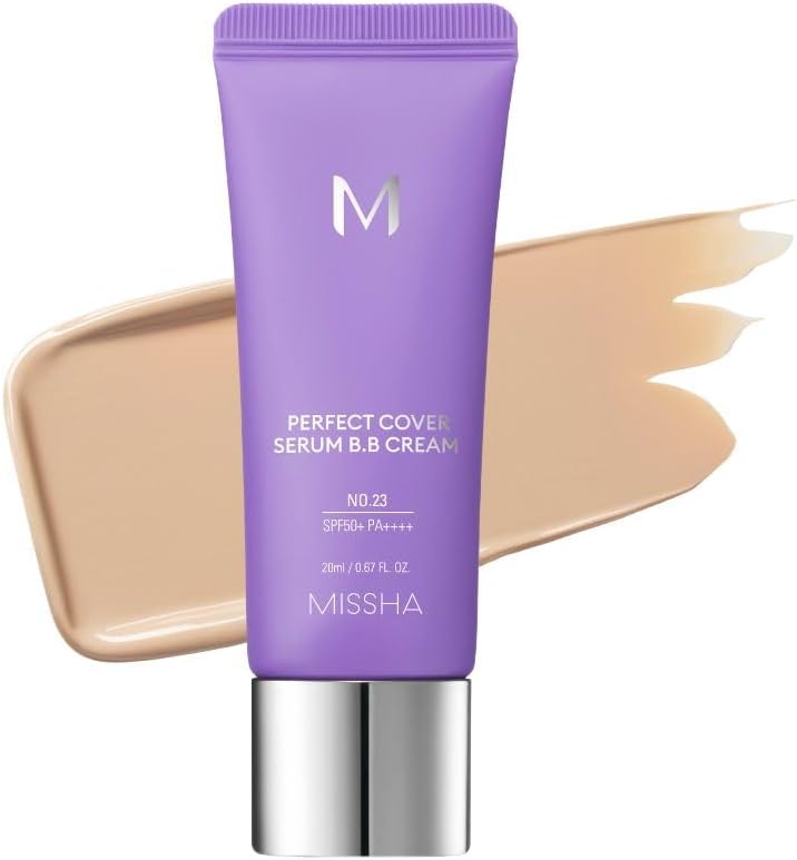 MISSHA Yaşlanma Karşıtı Bakım ve Aydınlık Görünüm Sunan M Perfect Cover Serum BB Cream SPF50+/PA++++ No:23