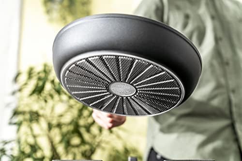 Alba alüminyum kızartma tavası, 32 cm, yapışmaz kaplama, tüm ocak türleri için Siyah