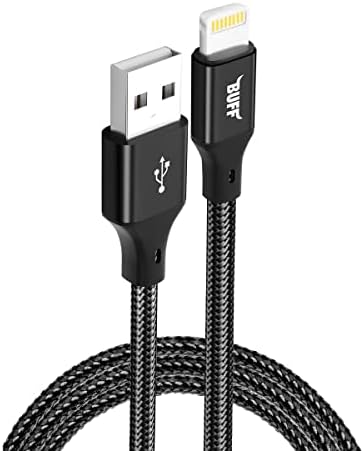Buff BL71 USB to Lightning 2.4A 1.2M Örgülü Data ve Şarj Kablosu (Siyah)