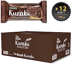 Eti Burçak Kurabi Yulaflı, Yer Fıstıklı, Kakaolu, Tam Buğday Unlu Kurabiye, 198 g x 12 Adet