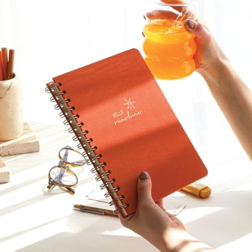 A5 Spiralli Sert Kapak Çizgili Tarihsiz Not Defteri