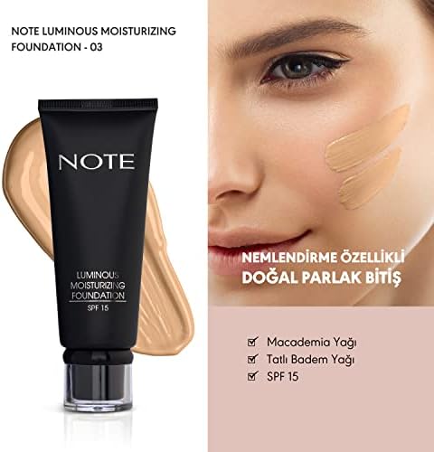 Note Luminous Moisturizing 03 Medium Beige Nemlendirici Etkili SPF 15 Kapatıcı Fondöten