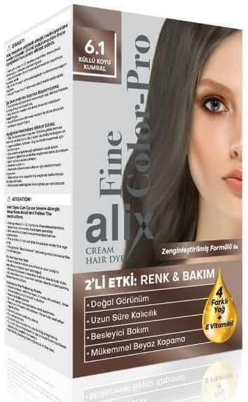 Alix Kit Saç Boyası 50 ml 6.1 Küllü Koyu Kumral