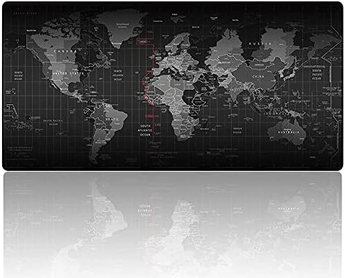 World Map Dünya Haritası Oyuncu Gaming Mouse Pad 90x40 Kaymaz Kauçuk Taban