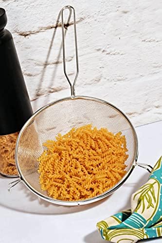 18 cm Metal Saplı Kalaylı Un - Süt - Şeker - Bakliyat Süzgeci