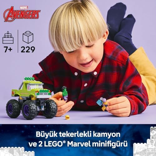 ǀ Hulk Kamyonu, Thanos'a Karşı 76312-7 Yaş ve Üzeri Çocuklar için Süper Kahraman İçeren Yaratıcı Oyuncak Yapım Seti (229 Parça)
