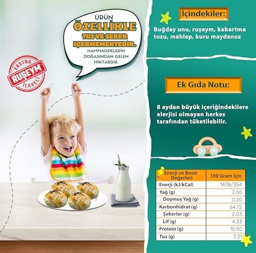 makarna lütfen! Tuzsuz Mahlepli Poğaça Karışımı 375 Gram