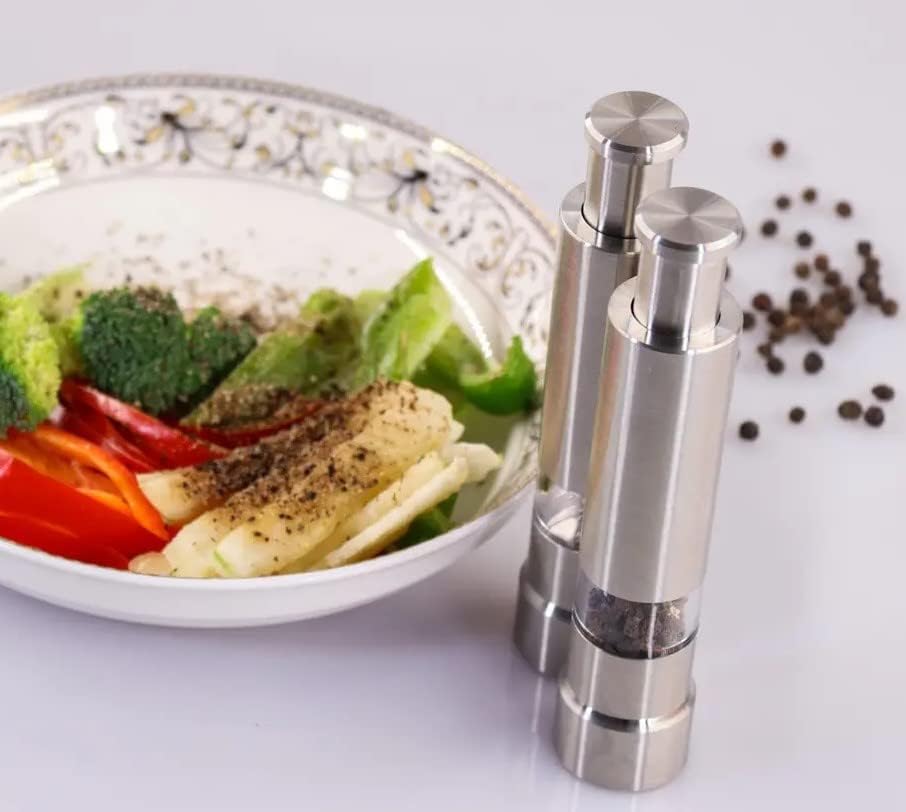 Çelik Manuel Basmalı Karabiber Tuz Değirmeni, Basmalı Karabiber Tuz Öğütücü