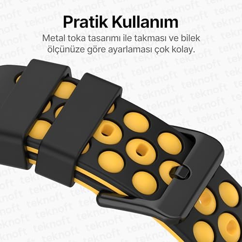 22mm ile Uyumlu Saatler için Çift Renkli Benekli Model 46mm Silikon Kordon (GT5 Pro/GT5/GT4/ 4 Pro/GT3/GT3 Pro/GT2/GT2 Pro) Galaxy (Gear S3/ 46mm)