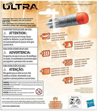 NERF Ultra 20 Dart Dolum Paketi - Yalnızca Ultra Blasterlerle Uyumlu 20 Resmi Dart İçerir