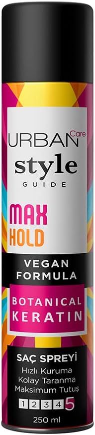 URBAN Care Style Guide Max Hold Sabitleyici Maksimum Tutuşlu Saç Spreyi 250 ml- Vegan