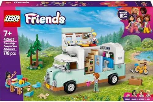 Arkadaşlık Karavan Macerası 42663-7 Yaş ve Üzeri Kız ve Erkek Çocukları için Mini Bebek İçeren Yaratıcı Oyuncak Yapım Seti, Doğum Günü Hediyesi (778 Parça)