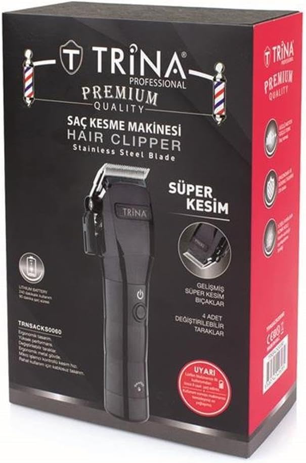 Trina Profesyonel Saç Kesme Makinesi Mavi - 71