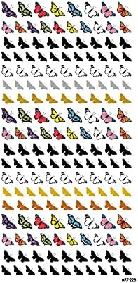 ARTİKEL Kelebek Tırnak Dövmesi, Tırnak Tattoo, Nail Art, Tırnak Sticker