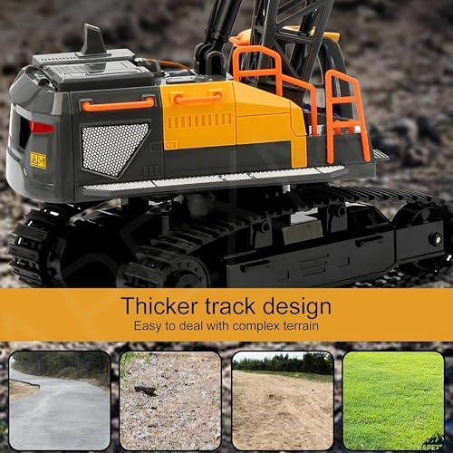 40MHz Uzaktan Kumandalı Şarjlı LED Işıklı Rc İş Makinesi Paletli Vinç