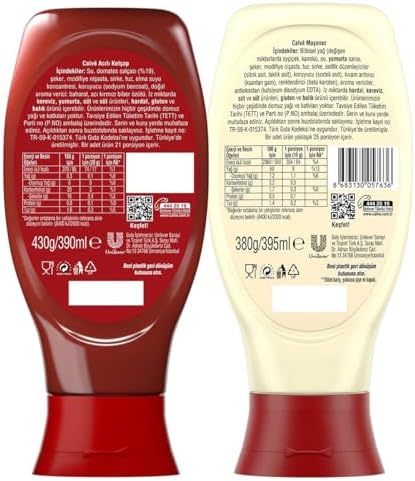 Calve Acılı Ketçap Mayonez Orta Set 810 gr