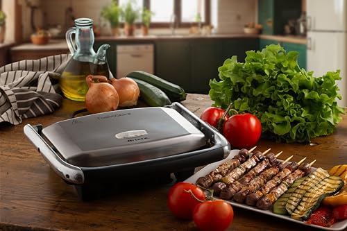 Ariete Izgara ve Tost Makinesi 1911/10 - Grill Toast Machine, 1000 Watt, Yapışmaz Çizgili Plaka