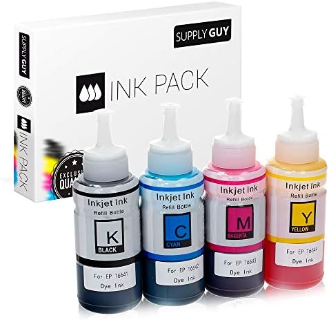 Guy Mürekkep Epson 664 ile Uyumlu EcoTank ET 14000 2550 2650 4500 L100 L110 L1300 L200 L210 L300 L3050 L3060 L3070 L310 L355 L361 L365 L382 L385 L455 L485 L486 L555 L565 (4x 70 ml)