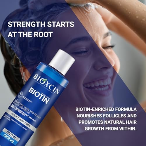 Bioxcin Biotin Dökülme Karşıtı Şampuan – 300 ml – Biotin, Çinko, B Vitamin Kompleksi ve Termal Su İçerikli – Saç Dökülmesine Karşı Etkili Bakım