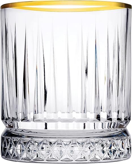 210 cc Altın Yaldızlı Cam Viski Kadehi Küçük Boy Şık Tasarım