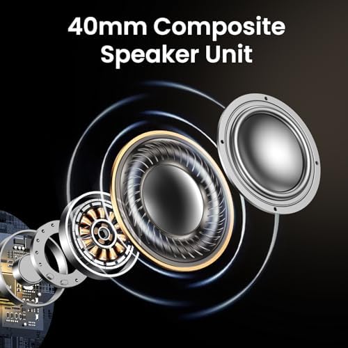 UGREEN HiTune Max5 Hibrit Aktif Gürültü Engelleyici Kablosuz Kulak Üstü Kulaklık, Siyah